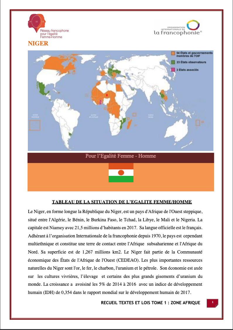 Lire la suite à propos de l’article La position du Niger par rapport à la CEDEF