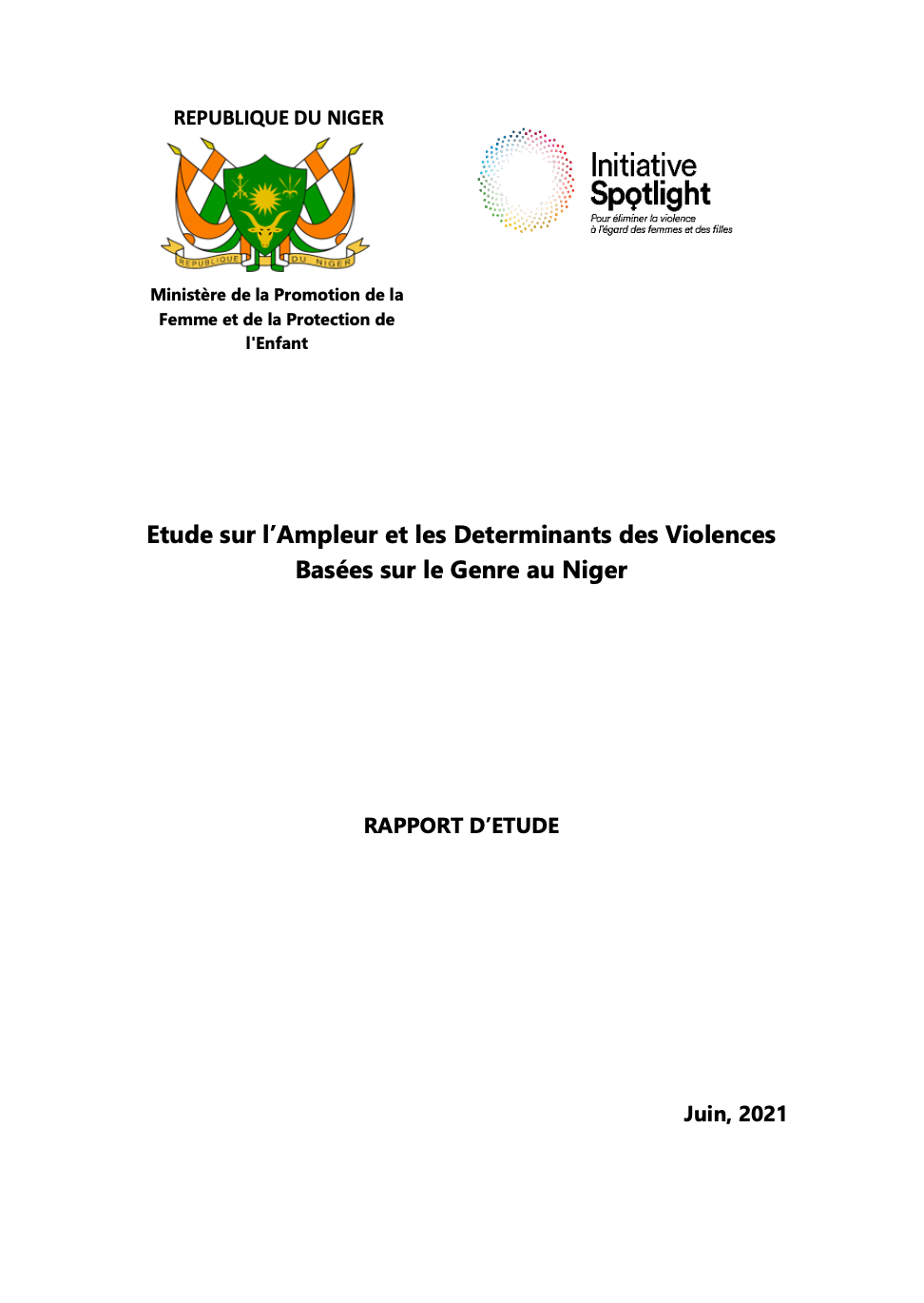 Lire la suite à propos de l’article Etude sur l’Ampleur et les Determinants des Violences Basées sur le Genre au Niger